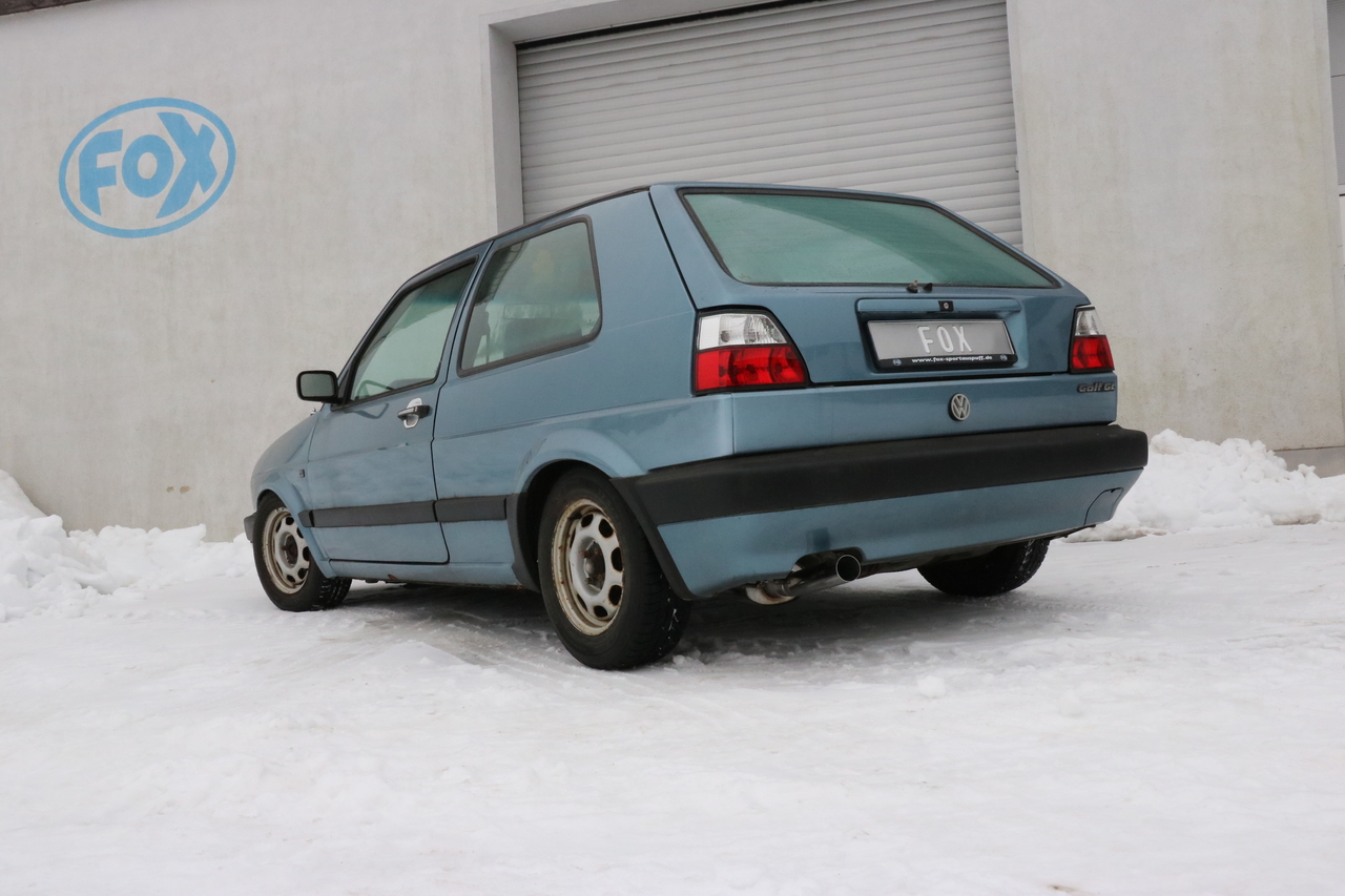 Fox Sportuitlaat VW Golf MK2 Type 19E Achterdemper - 1x63 Type 10