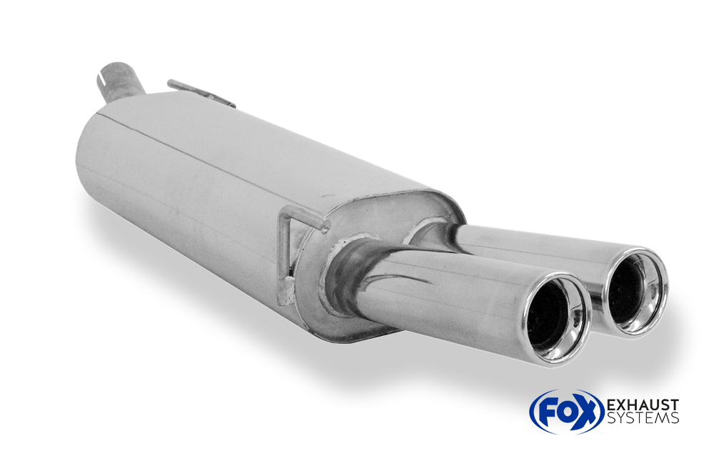 Fox Sportuitlaat Achterdemper voor VW Golf MK3 + IV Cabriolet - 2x76 Type 13