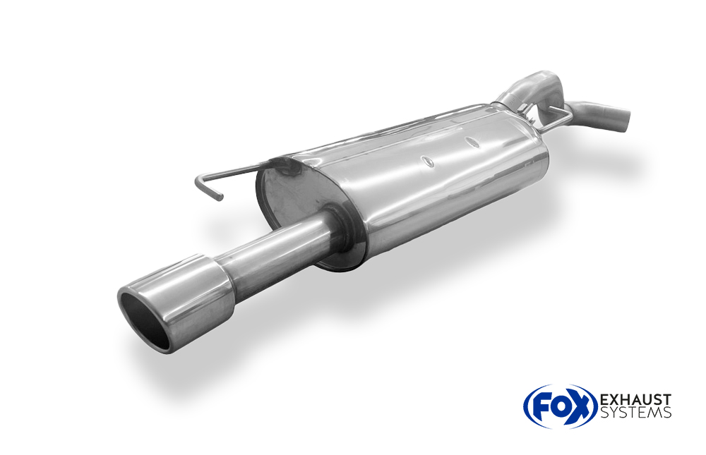 Fox Sportuitlaat VW Golf MK4 Jubi bumper achterdemper &Oslash;63,5 - 1x90 type 16, past op de originele Jubi bumper
