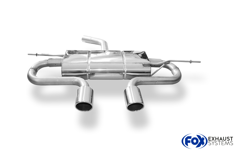 Fox Sportuitlaat VW Golf MK5 achterdemper, centrale uitlaat, R32-uitvoering - 2x90 Type 16 midden