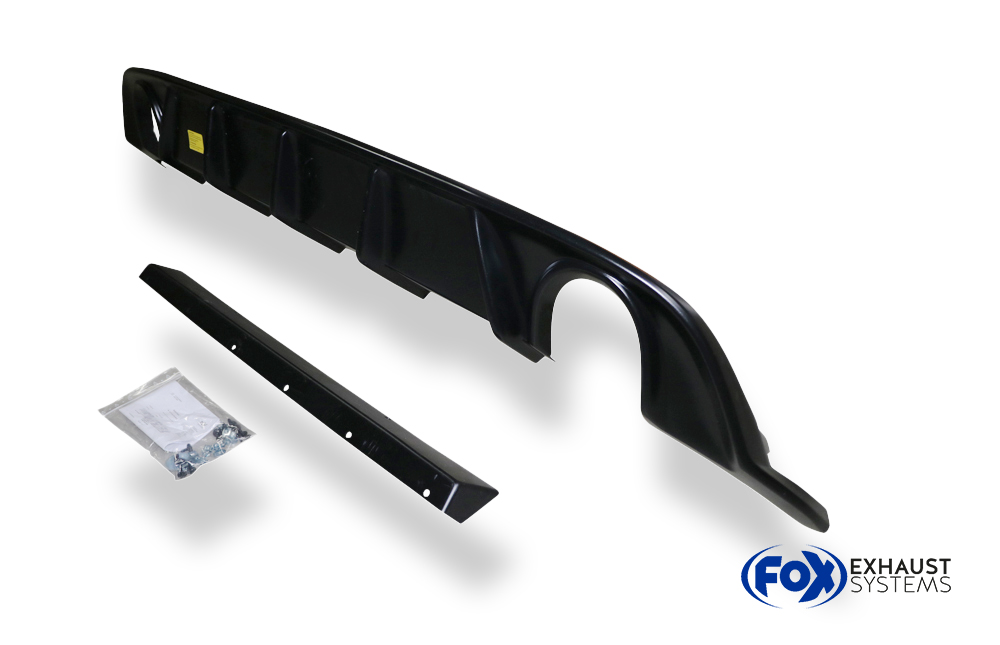 Fox Sportuitlaat VW Golf MK7 Facelift starre achteras - mat inzetstuk, achterdemper rechts/links - 1x114 Type 25 rechts/links incl. achterinzetstuk matzwart