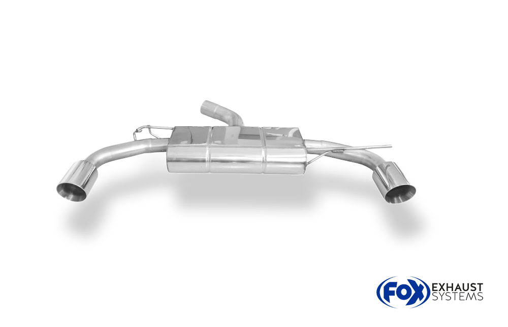 Fox Sportuitlaat VW Golf MK7 - Onafhankelijke wielophanging - Achterdemper in GTI-look rechts/links - 1x100 Type 25 links/rechts