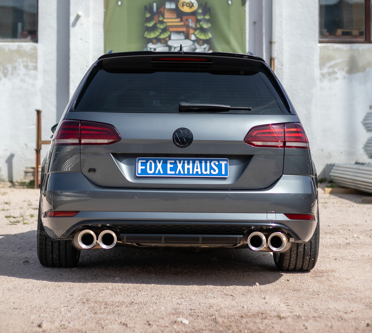 Fox Sportuitlaat VW Golf MK7 Variant R - 4-Motion Achter- en Voordemper - 2x100 Type 29 rechts/links