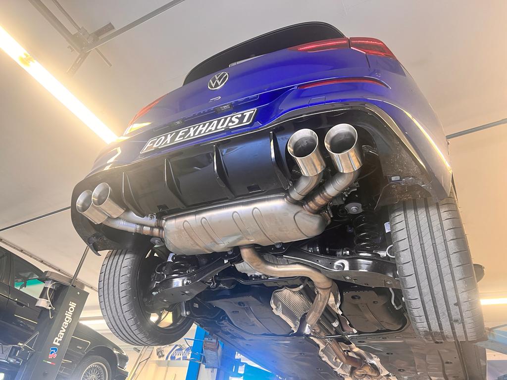 Fox Sportuitlaat VW Golf MK8 R uitlaatstukken rechts/links - 2x100 Type 25 rechts/links - passen op de originele achterdemper