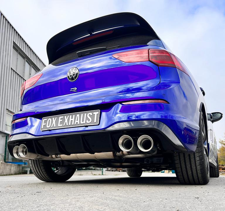 Fox Sportuitlaat VW Golf MK8 R half uitlaatsysteem van OPF - 2x100 Type 29 rechts/links