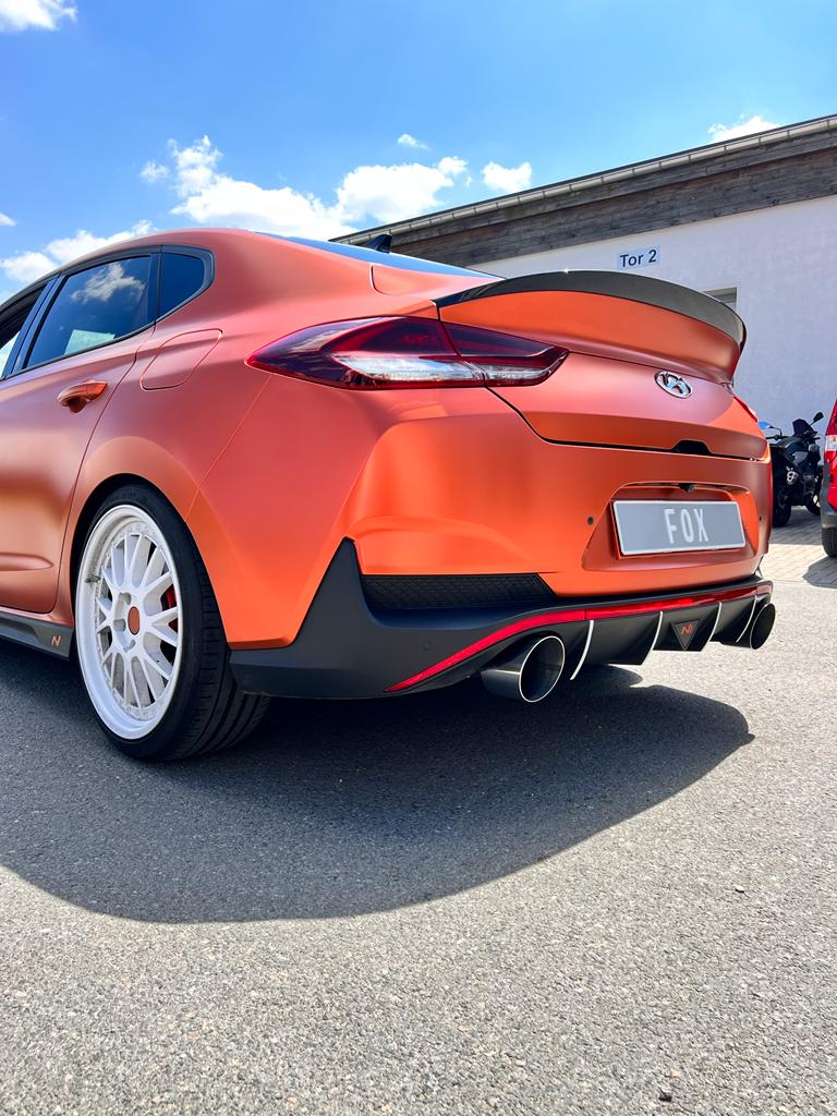 Fox Sportuitlaat Hyundai i30N Fastback Facelift uitlaatpijpen compatibel met de originele achterdemper - 1x130 Type 14 rechts/links