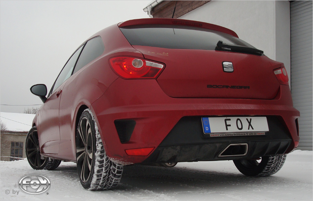 Fox Sportuitlaat Seat Ibiza 6J - Cupra achterdemper - 1x55 Type 10 (niet zichtbaar)