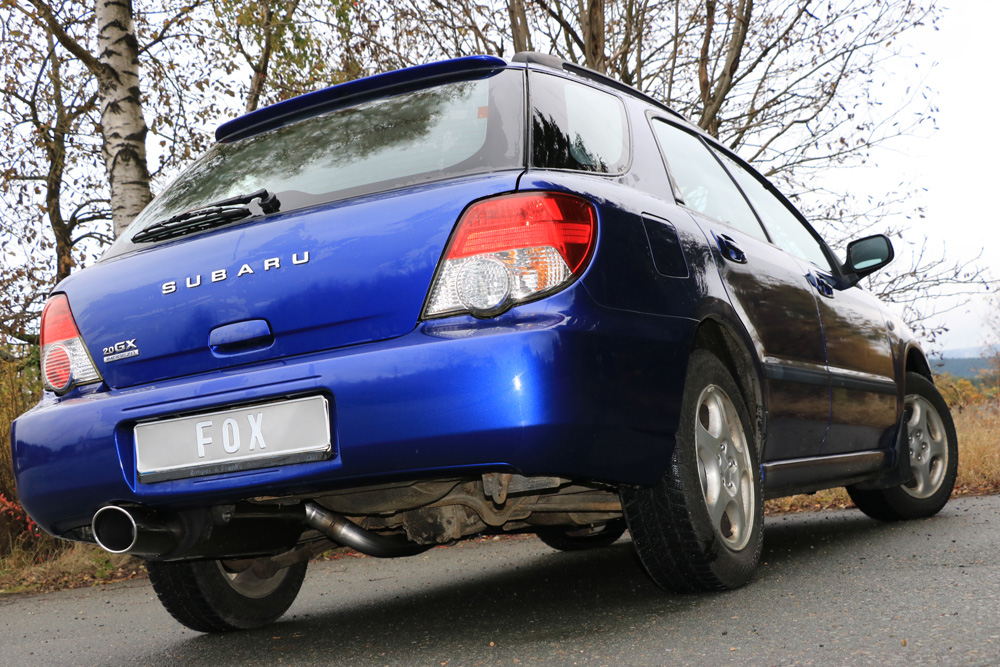 Fox Sportuitlaat Subaru Impreza GD/GG - Sedan/Stationwagen Achterdemper - 140x90 Type 44