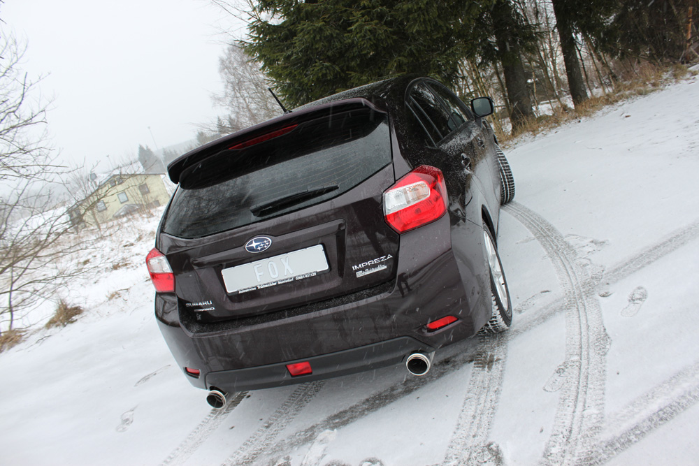 Fox Sportuitlaat Subaru Impreza GP 4x4 achterdemper, dwarsuitgang rechts/links - 1x100 type 27 rechts/links