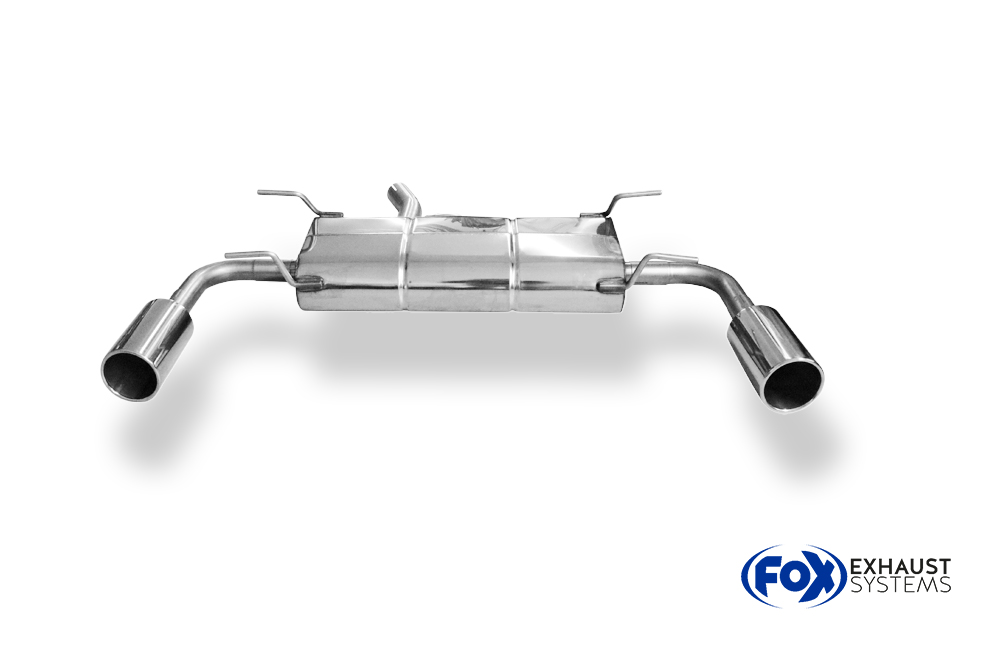 Fox Sportuitlaat Subaru Impreza GP 4x4 achterdemper, dwarsuitgang rechts/links - 1x100 type 12 rechts/links