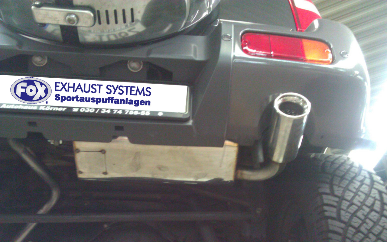 Fox Sportuitlaat Suzuki Jimny - 1.3l 59kW Achterdemper - 1x80 Type 13