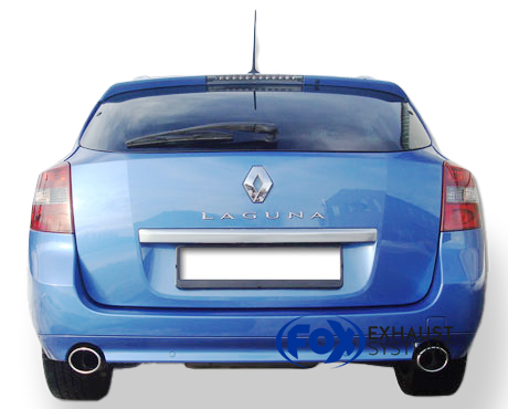 Fox Sportuitlaat Renault Laguna III Grandtour achterdemper, rechter/linker uitlaat - 115x85 Type 38 rechts/links