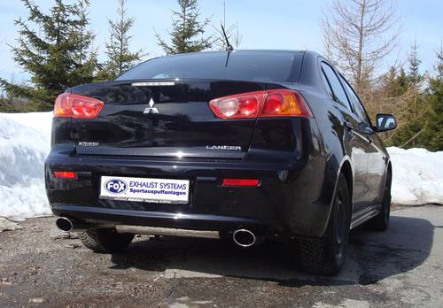 Fox Sportuitlaat Mitsubishi Lancer CYO - Sedan/Sportback Achterdemper Dwarsuitlaat Rechts/Links - 115x85 Type 32 Rechts/Links