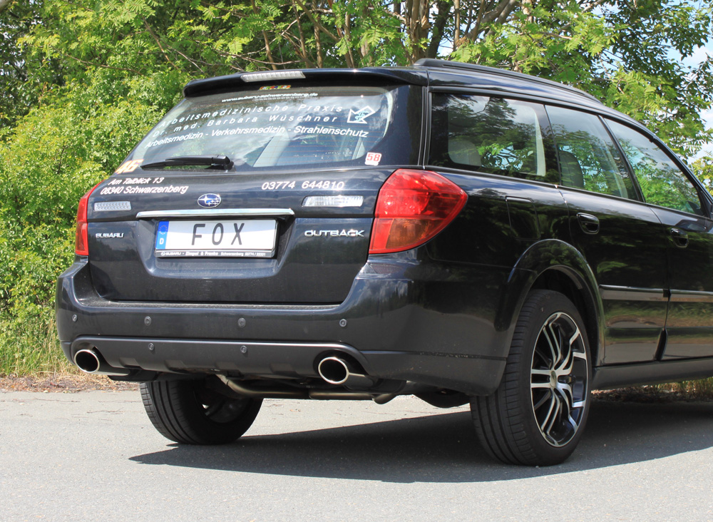 Fox Sportuitlaat Subaru Outback/ Legacy Outback BP - Stationwagon - Achterdemper Rechts/Links - 115x85 Type 44 Rechts/Links