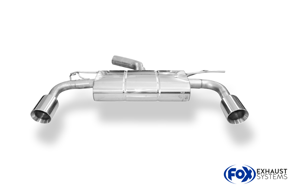 Fox Sportuitlaat Seat Leon 5F - Onafhankelijke wielophanging, achterdemper, uitlaat links/rechts - 1x100 type 25 rechts/links, geschikt voor Rieger bumper