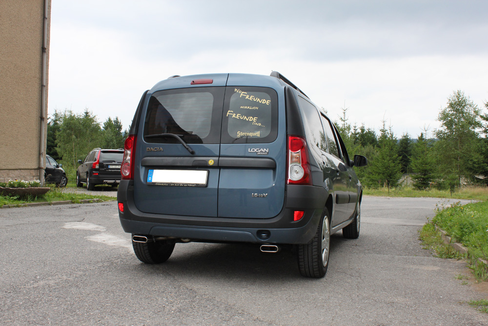 Fox Sportuitlaat Dacia Logan Estate Achterdemper Rechts/Links Uitlaat - 130x50 Type 52 Rechts/Links