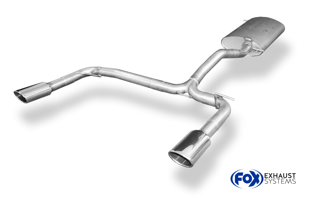 Fox Sportuitlaat Mercedes M-Klasse Type W163 Achterdemper Rechts/Links Uitlaat (Dubbele Inlaat) - 115x85 Type 32 Rechts/Links