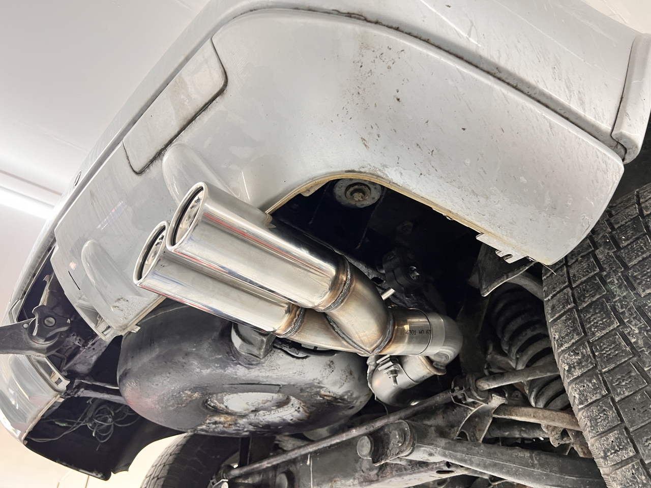 Fox Sportuitlaat Mercedes M-Klasse Type W163 - Facelift Achterdemper (Dubbele Inlaat) - 2x80 Type 13