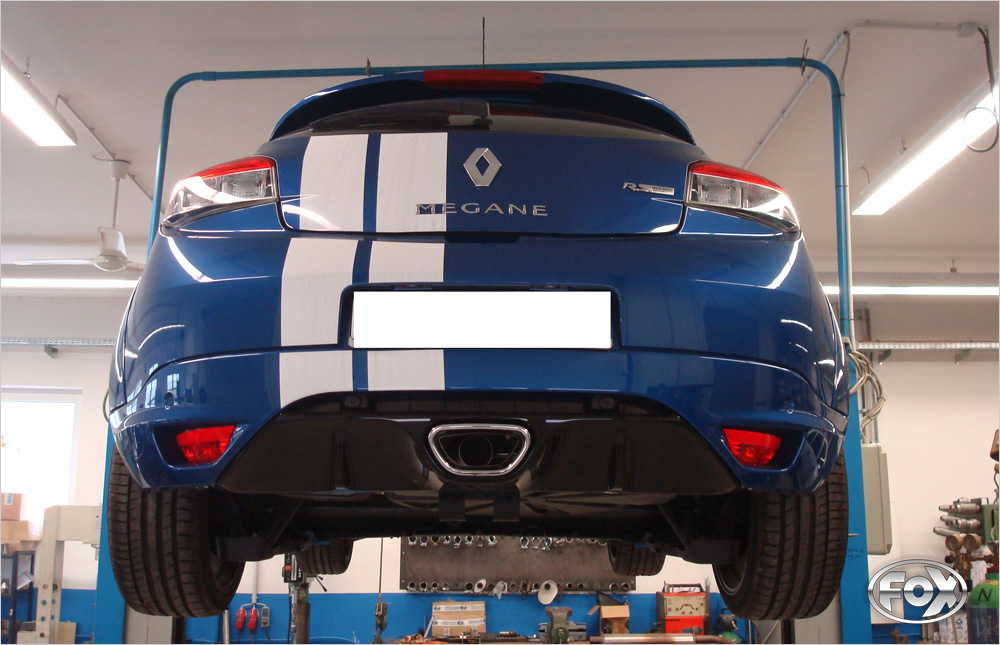Fox Sportuitlaat Renault Megane III Coup&eacute; achterdemper - 1x70 Type 10 niet zichtbaar