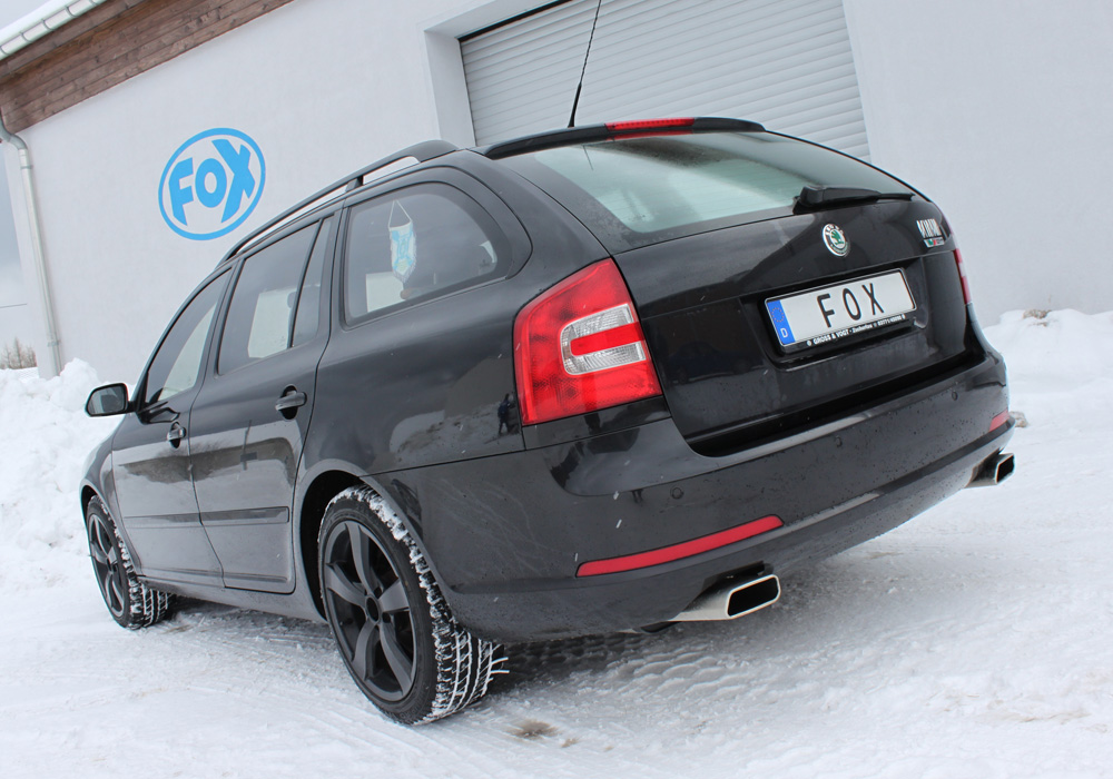 Fox Sportuitlaat Skoda Octavia Type RS 1Z incl. facelift achterdemper rechts/links - 145x65 Type 59 rechts/links