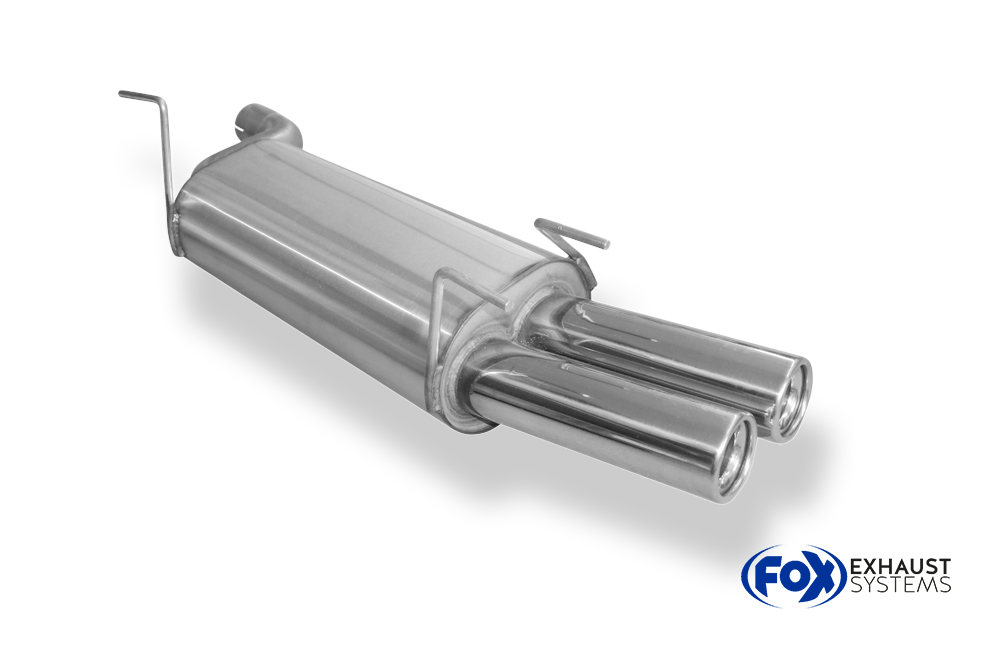 Fox Sportuitlaat Opel Omega B Caravan achterdemper - 2x90 Type 13
