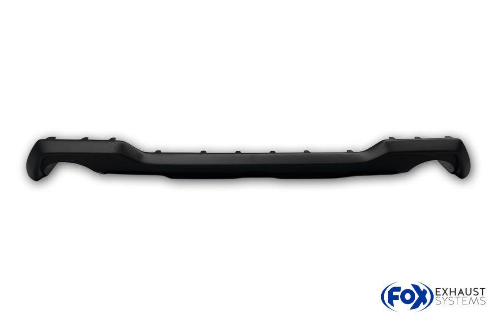 Fox Sportuitlaat Subaru Outback BT achterdiffuser inzetstuk, matzwart ABS, met ovale uitlaatopeningen links en rechts voor uitlaatpijpen van 140x90 mm - Moet nog gespoten worden - Past ook op modellen met trekhaak