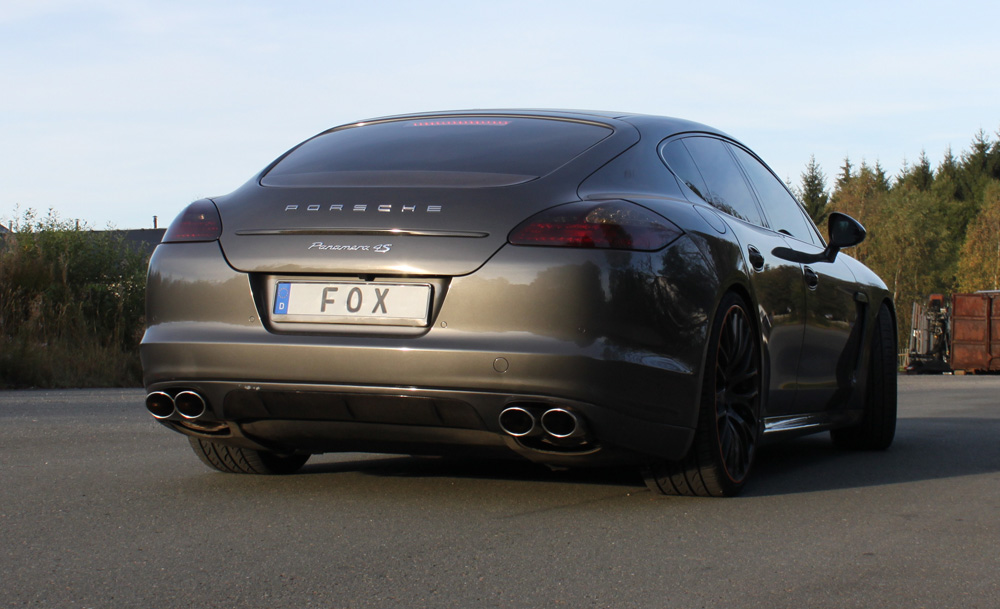 Fox Sportuitlaat Porsche Panamera 4.8L achterdemper rechts/links - 2x115x85 Type 44 rechts/links