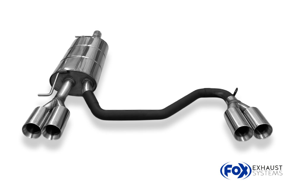 Fox Sportuitlaat VW Passat 3B/3BG Achterdemper, rechter/linker uitlaat - 2x80 Type 24 rechts/links