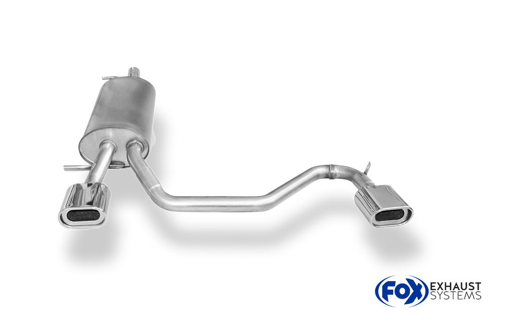 Fox Sportuitlaat VW Passat 3B/3BG Achterdemper, rechter/linker uitlaat - 135x80 Type 53 rechts/links