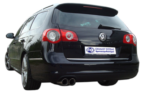 Fox Sportuitlaat VW Passat 3C/ 3C CC Achterdemper &Oslash;63,5mm - 2x90 Type 17