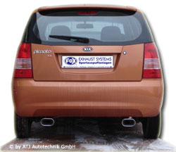 Fox Sportuitlaat Kia Picanto achterdemper, rechter/linker uitlaat - 135x80 type 53 rechts/links