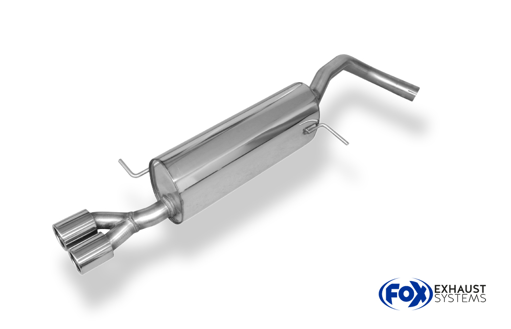 Fox Sportuitlaat VW Polo 6R GTI achterdemper - 2x76 Type 12