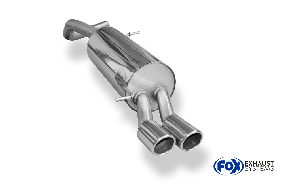Fox Sportuitlaat VW Polo 6R - GT en GTI achterdemper 63,5 mm - 2x76 Type 16