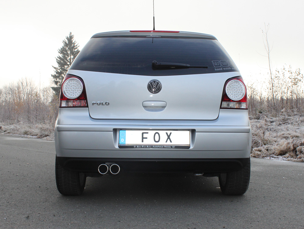 Fox Sportuitlaat VW Polo 9N achterdemper - 2x70 Type 13