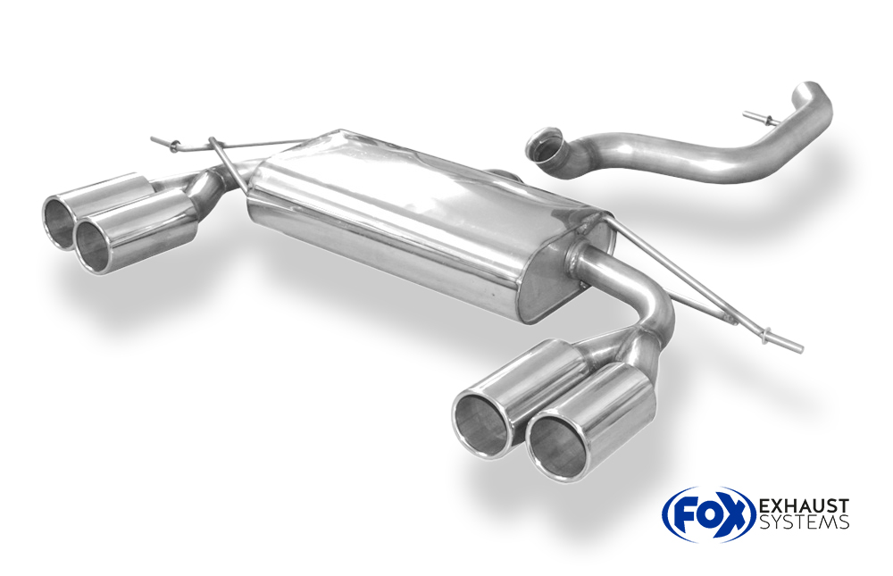 Fox Sportuitlaat Audi Q3 quattro benzine uitlaatdemper, rechter/linker uitgang - 2x90 type 12 rechts/links