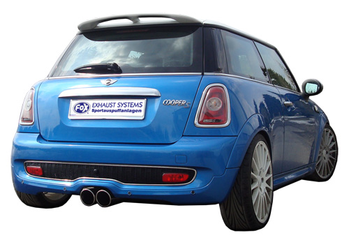 Fox Sportuitlaat Mini Cooper S R56 achterdemper, centrale uitlaat - 2x90 Type 16