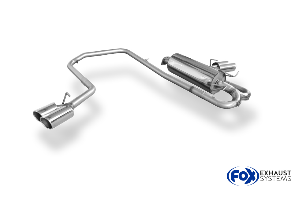 Fox Sportuitlaat Ford Ranger vanaf 09/2016 4x4 - Dubbele cabine, achterdemper met zij-uitlaat, uitgang rechts en links op het voertuig - 2x90 Type 16 rechts/links