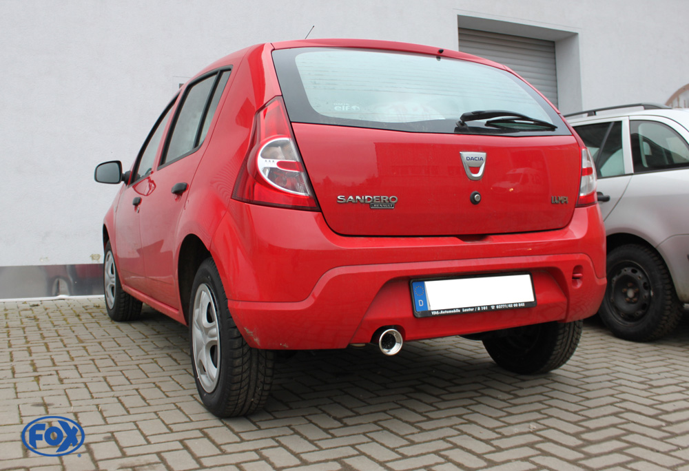 Fox Sportuitlaat Dacia Sandero uitlaatpijp op originele uitlaatdemper - 1x90 Type 13