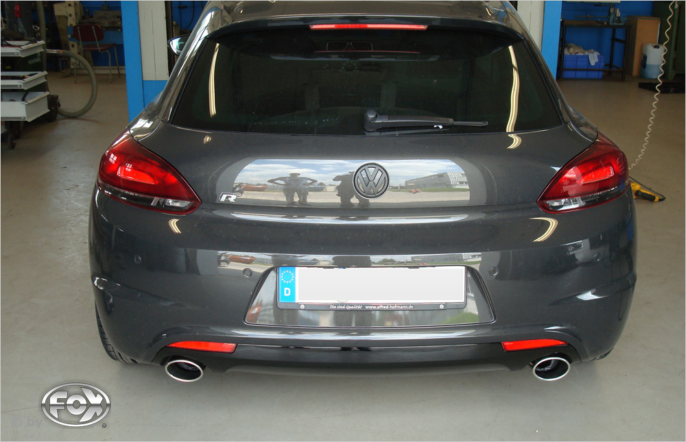 Fox Sportuitlaat VW Scirocco R - 13 Achterdemper rechts/links uitlaat - 115x85 Type 32 rechts/links