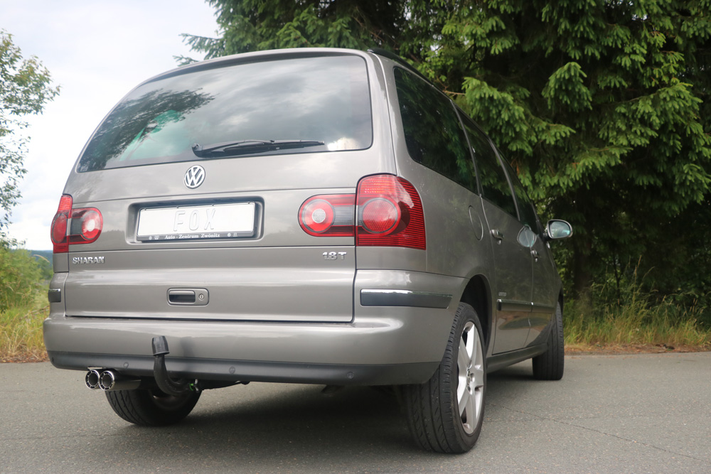 Fox Sportuitlaat Achterdemper Ford Galaxy WGR/ VW Sharan 7M - 2x80 Type 64