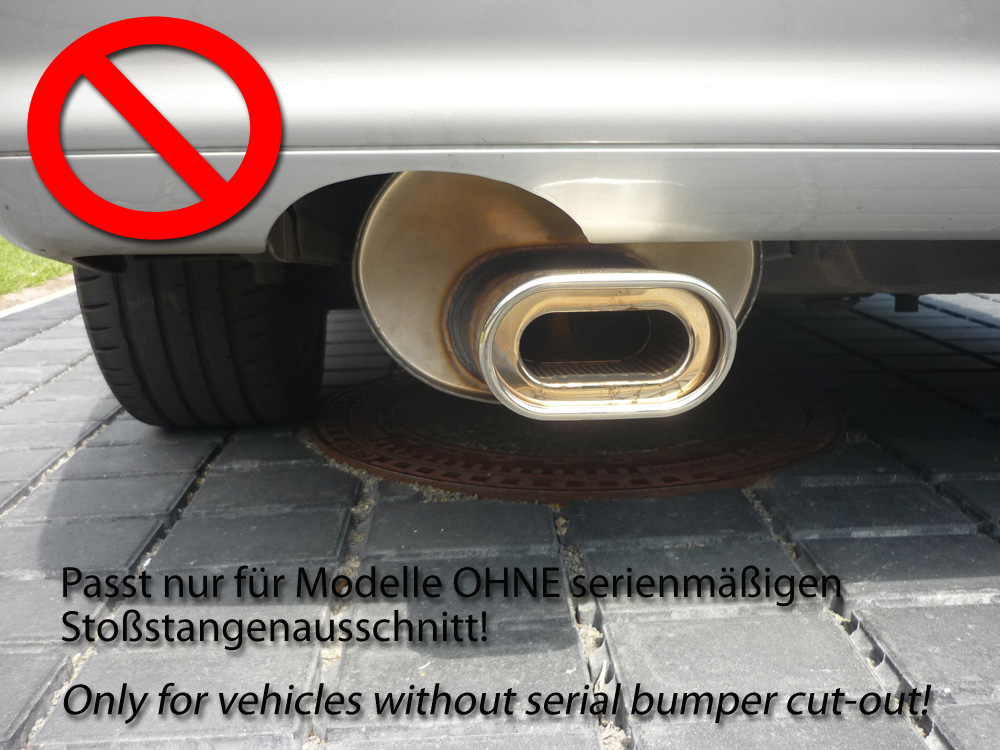 Fox Sportuitlaat Mercedes SL Type R129 Achterdemper &Oslash;70mm - 160x80 Type 53 - Alleen voor modellen met standaard stekkerverbinding (geen flens)