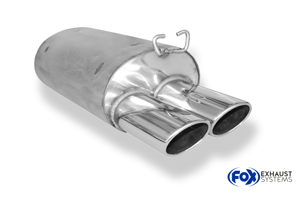 Fox Sportuitlaat Mercedes SL Type R129 Achterdemper &Oslash;70mm - 2x115x85 Type 44 - Alleen voor modellen met standaard stekkerverbinding (geen flens)