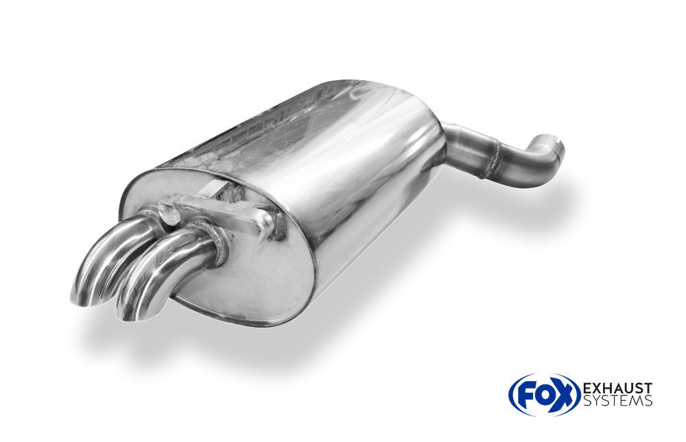 Fox Sportuitlaat Mercedes SL Type R129 Achterdemper &Oslash;70mm - 2x55 Type 28 - Alleen voor modellen met standaard stekkerverbinding (geen flens)
