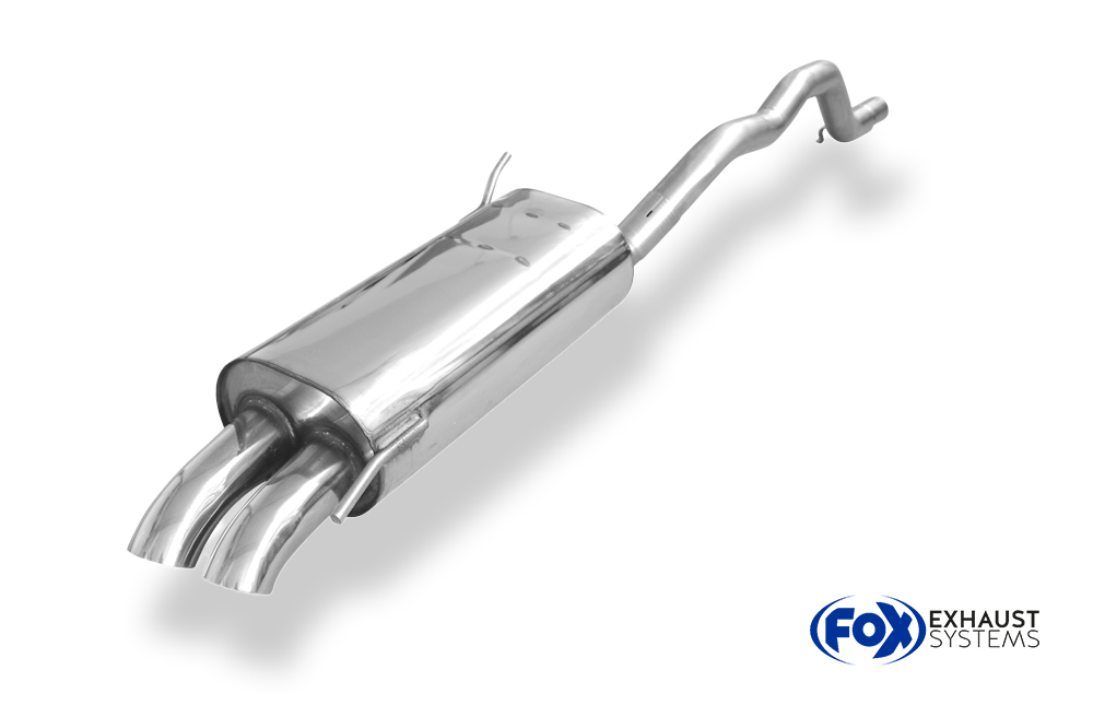 Fox Sportuitlaat VW Bus T4 Syncro achterdemper inclusief verbindingspijp met beugel - 2x63 Type 28