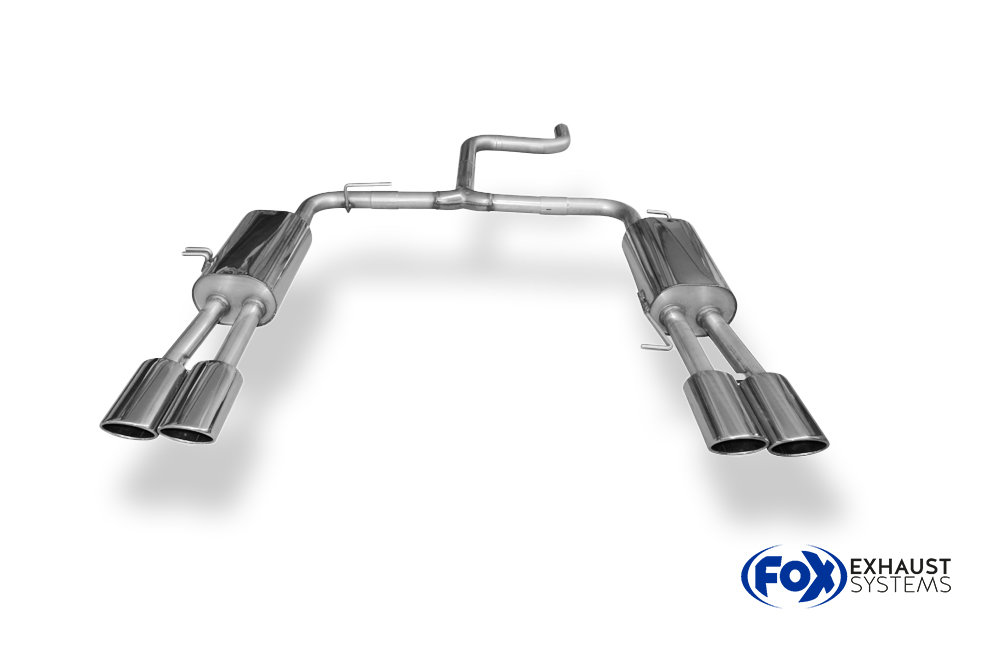 Fox Sportuitlaat VW Bus T5/T6 Achterdemper Rechts/Links Uitlaat - 2x115x85 Type 32 Rechts/Links