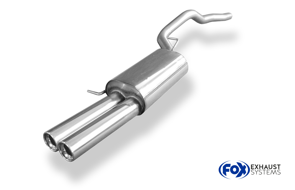 Fox Sportuitlaat Achterdemper voor VW Bus T5/T6 - 2x80 Type 13