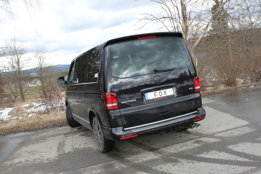 Fox Sportuitlaat Achterdemper voor VW Bus T5/T6 - 2x88x74 Type 33