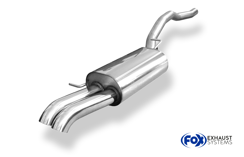 Fox Sportuitlaat VW Bus T5 open laadbak voorwielaandrijving achterdemper - 2x63 type 28