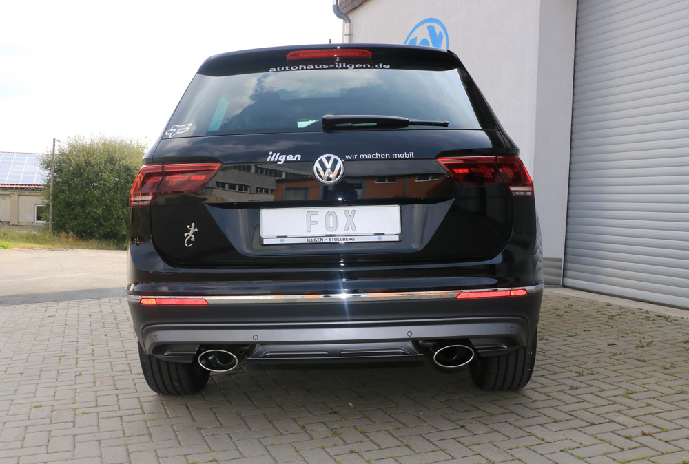 Fox Sportuitlaat VW Tiguan II Benzine - 4motion Achterdemper Rechts/Links Uitlaat - 160x90 Type 38 Rechts/Links
