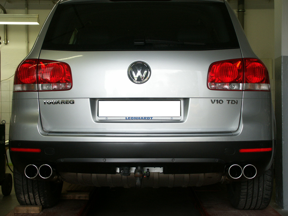 Fox Sportuitlaat Uitlaatpijpenset voor VW Touareg Type 7L, set van 2x90 graden, type 16, rechts/links.